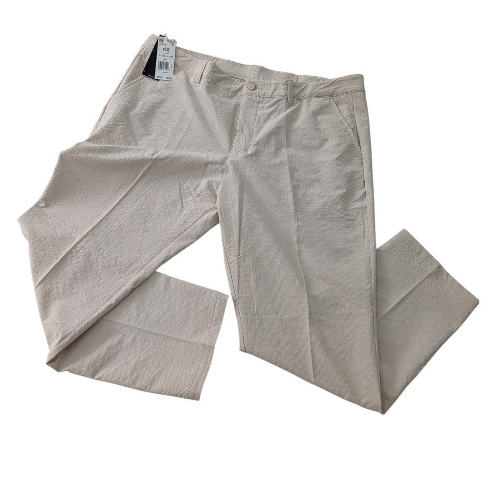 Adidas Ultimate365 Golf Pants Mens 40x30 Alumina Beige Textured‎ Stretch NWT